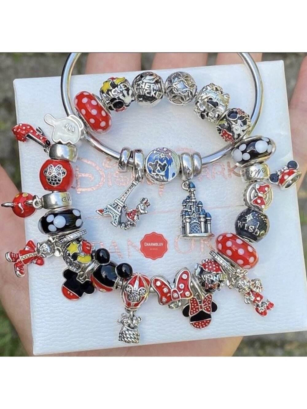 1set/1pcs Pandora Charm Beauty&The Beast loop Charm or Ring Charm